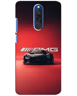 Чехол для Xiaomi Redmi 8 с картинкой «Mercedes AMG — красная линия»