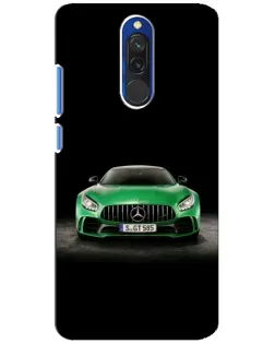 Чехол для Xiaomi Redmi 8 с картинкой «Mercedes — неоновый лого»