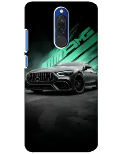 Чехол для Xiaomi Redmi 8 с картинкой «Темный Mercedes AMG»