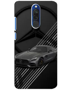 Чехол для Xiaomi Redmi 8 с картинкой «Mercedes AMG — графика»