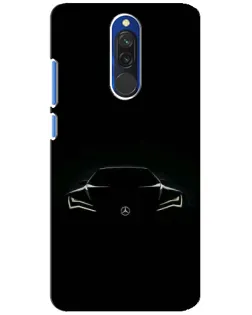 Чехол для Xiaomi Redmi 8 с картинкой «Mercedes — силуэт авто»