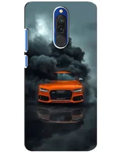 Чехол для Xiaomi Redmi 8 с картинкой «Audi в облаках дыма»