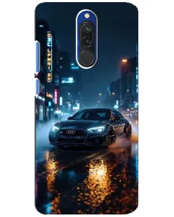 Чехол для Xiaomi Redmi 8 с картинкой «Ночной город и Audi»