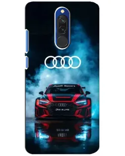 Чехол для Xiaomi Redmi 8 с картинкой «Audi Sport — неон»