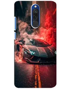 Чехол для Xiaomi Redmi 8 с картинкой «Lamborghini красный дым»