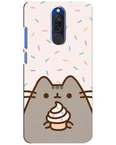 Чехол для Xiaomi Redmi 8 с картинкой «Пушин с кексом»