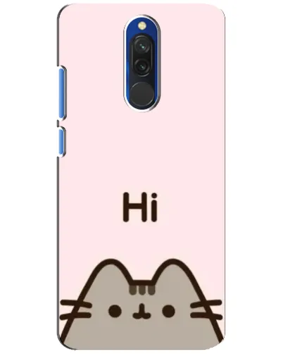 Чехол для Xiaomi Redmi 8 с картинкой «Пушин говорит Hi»