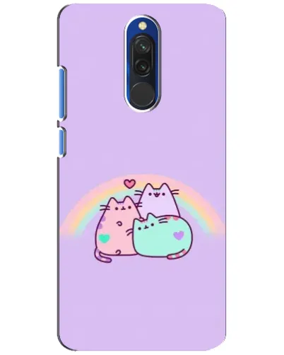 Чехол для Xiaomi Redmi 8 с картинкой «Радужные Пушины»