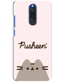 Чехол для Xiaomi Redmi 8 с картинкой «Pusheen логотип»