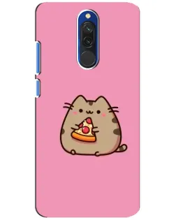 Чехол для Xiaomi Redmi 8 с картинкой «Пушин с пиццей»