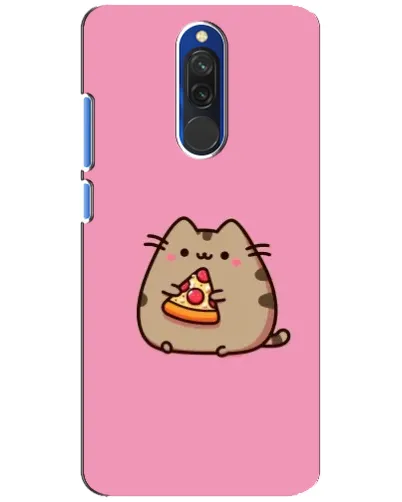 Чехол для Xiaomi Redmi 8 с картинкой «Пушин с пиццей»
