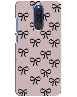 Чехол для Xiaomi Redmi 8 с картинкой «Черные бантики»