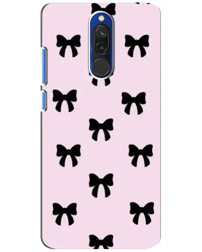 Чехол для Xiaomi Redmi 8 с картинкой «Черные банты Coquette»