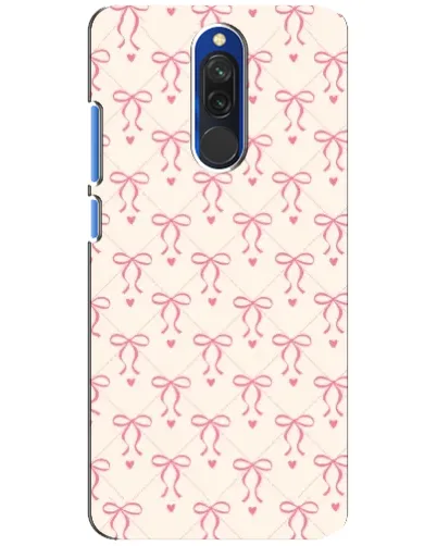 Чехол для Xiaomi Redmi 8 с картинкой «Розовые бантики Coquette»