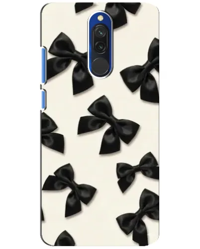 Чехол для Xiaomi Redmi 8 с картинкой «Черные бантики»