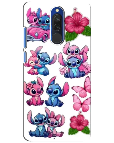 Чохол для Xiaomi Redmi 8 з картинкою «Стікери Stitch та Angel»