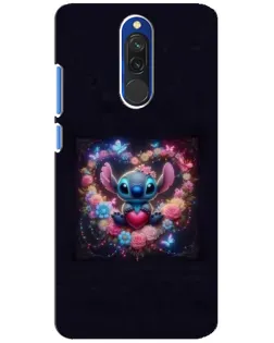 Чохол для Xiaomi Redmi 8 з картинкою «Stitch у квітах»