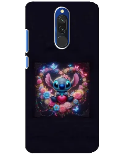 Чохол для Xiaomi Redmi 8 з картинкою «Stitch у квітах»