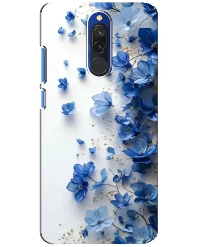 Чехол для Xiaomi Redmi 8 с картинкой «Голубой цветочный каскад»