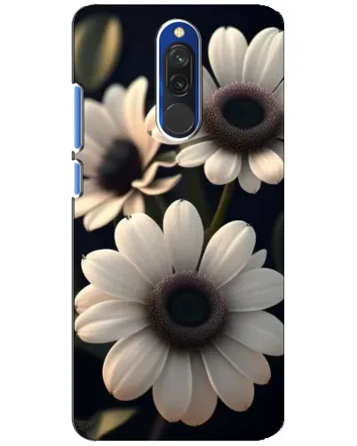 Чехол для Xiaomi Redmi 8 с картинкой «Белые маргаритки макро»