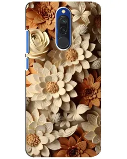 Чехол для Xiaomi Redmi 8 с картинкой «Бежевый флористический декор» Чехол для Xiaomi Redmi 8 с картинкой «Бежевый флористический декор»