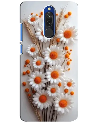 Чехол для Xiaomi Redmi 8 с картинкой «Белые сухоцветы»