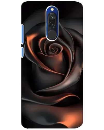 Чехол для Xiaomi Redmi 8 с картинкой «Шелковая черная роза»