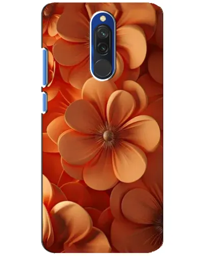 Чехол для Xiaomi Redmi 8 с картинкой «Оранжевый макро цветок»