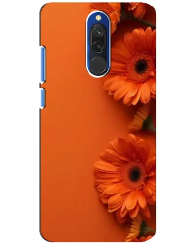 Чехол для Xiaomi Redmi 8 с картинкой «Оранжевые герберы»