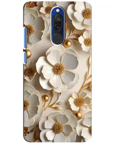 Чехол для Xiaomi Redmi 8 с картинкой «Белие бумажние  цвети»