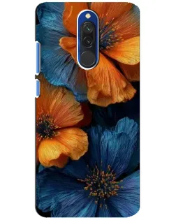 Чехол для Xiaomi Redmi 8 с картинкой «Яркая сине-оранжевая флора» Чехол для Xiaomi Redmi 8 с картинкой «Яркая сине-оранжевая флора»