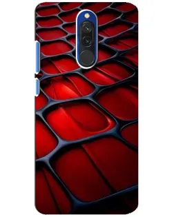 Чохол для Xiaomi Redmi 8 з картинкою «Червона глянцева сітка»