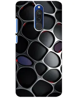 Чохол для Xiaomi Redmi 8 з картинкою «Об'ємна темна решітка»