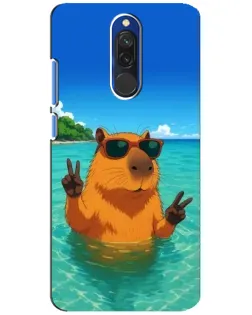 Чохол для Xiaomi Redmi 8 з картинкою «Морська капібара»