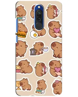 Чохол для Xiaomi Redmi 8 з картинкою «Капібари паттерн»
