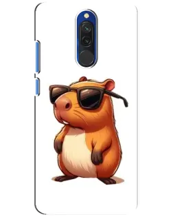 Чохол для Xiaomi Redmi 8 з картинкою «Капібара в окулярах»
