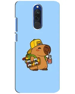 Чохол для Xiaomi Redmi 8 з картинкою «Капібара на скейті»