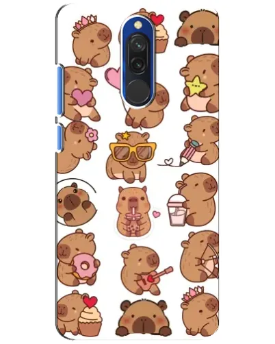 Чехол для Xiaomi Redmi 8 с картинкой «Стикерпак с капибарами» Чехол для Xiaomi Redmi 8 с картинкой «Стикерпак с капибарами»