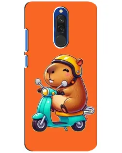 Чохол для Xiaomi Redmi 8 з картинкою «Капібара на скутері»