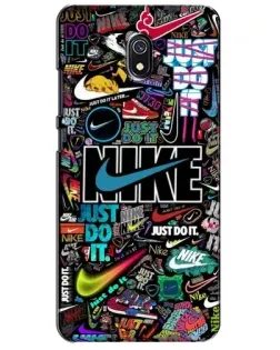 Чехол для Xiaomi Redmi 8A с картинкой «Яркий коллаж Nike»