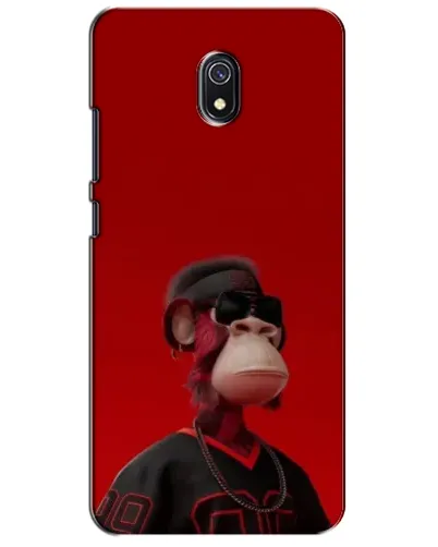 Чехол для Xiaomi Redmi 8A с картинкой «Bored Ape в красном»