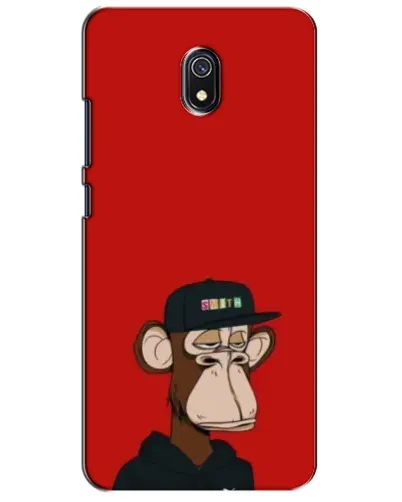 Чехол для Xiaomi Redmi 8A с картинкой «Bored Ape — красный фон»