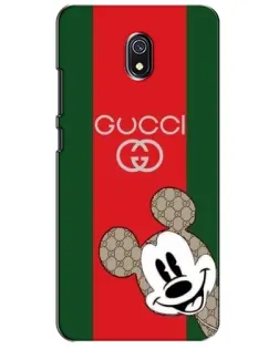 Чехол для Xiaomi Redmi 8A с картинкой «Gucci — полосы и Микки»