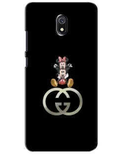 Чехол для Xiaomi Redmi 8A с картинкой «Минни Маус на лого»