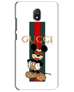 Чехол для Xiaomi Redmi 8A с картинкой «Микки Маус Gucci — полосы»