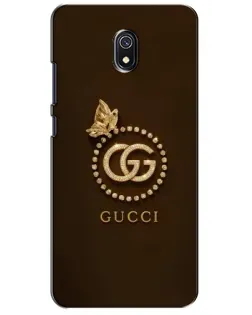 Чехол для Xiaomi Redmi 8A с картинкой «Gucci — золотая бабочка»
