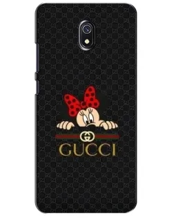 Чехол для Xiaomi Redmi 8A с картинкой «Минни Маус Gucci — черный»
