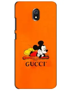 Чехол для Xiaomi Redmi 8A с картинкой «Микки Маус Gucci — оранж»