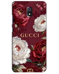 Чехол для Xiaomi Redmi 8A с картинкой «Gucci — бордовые розы»