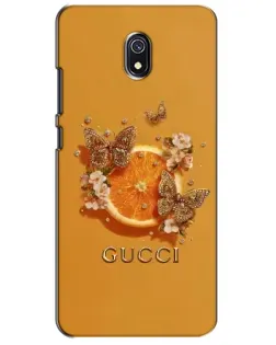 Чехол для Xiaomi Redmi 8A с картинкой «Gucci — золотые бабочки»